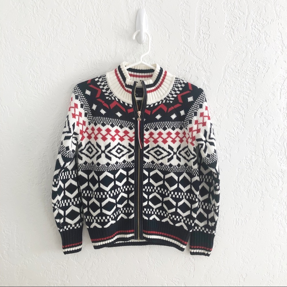 NWT! Tommy Hilfiger Fair Isle Zip Cardigan Sweater